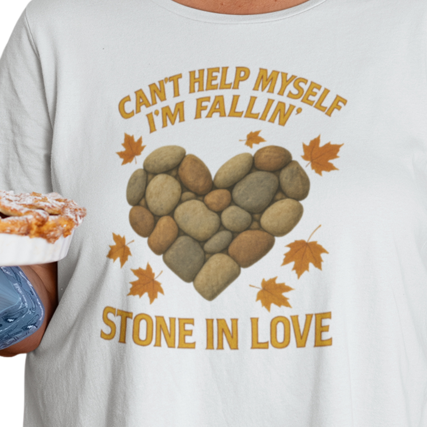 Stone in Love - Fall Tee for Rock heart lovers, fall, autumn leaves, Journey band fans, Gen X fall