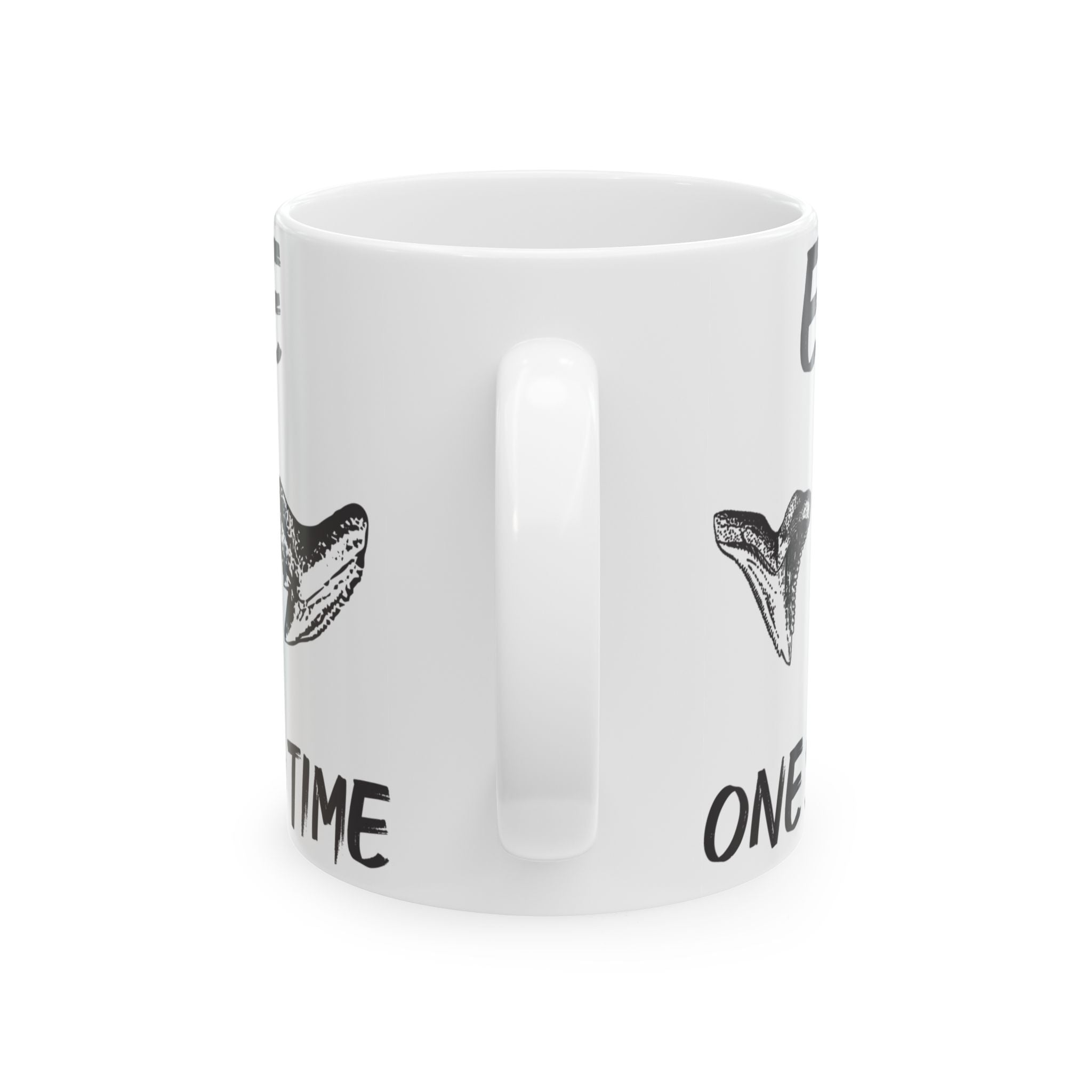 Enjoying Life One Sharks Tooth At a Time   -  White Mug, Enjoying Life Mug, Coffee Cup Gift Sharks Tooth Hunter