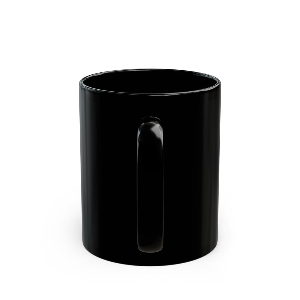 Ammonite Owl  - (get it? I'm a night owl!) Black Cosmic Ceramic Cup, Unique Gift for Fossil lovers, Astronomy, Owl, Coffee or Tea Mug