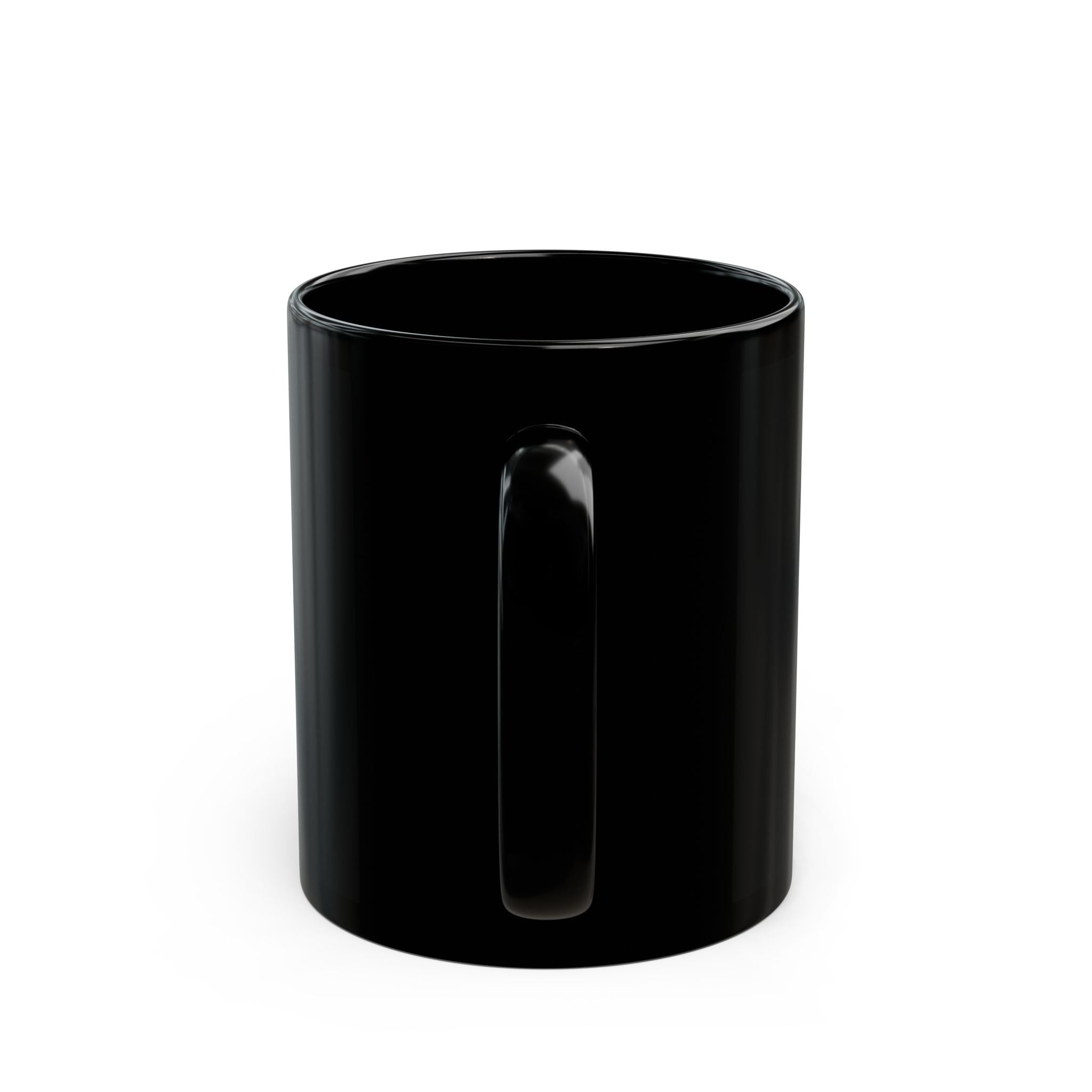 Ammonite Owl  - (get it? I'm a night owl!) Black Cosmic Ceramic Cup, Unique Gift for Fossil lovers, Astronomy, Owl, Coffee or Tea Mug