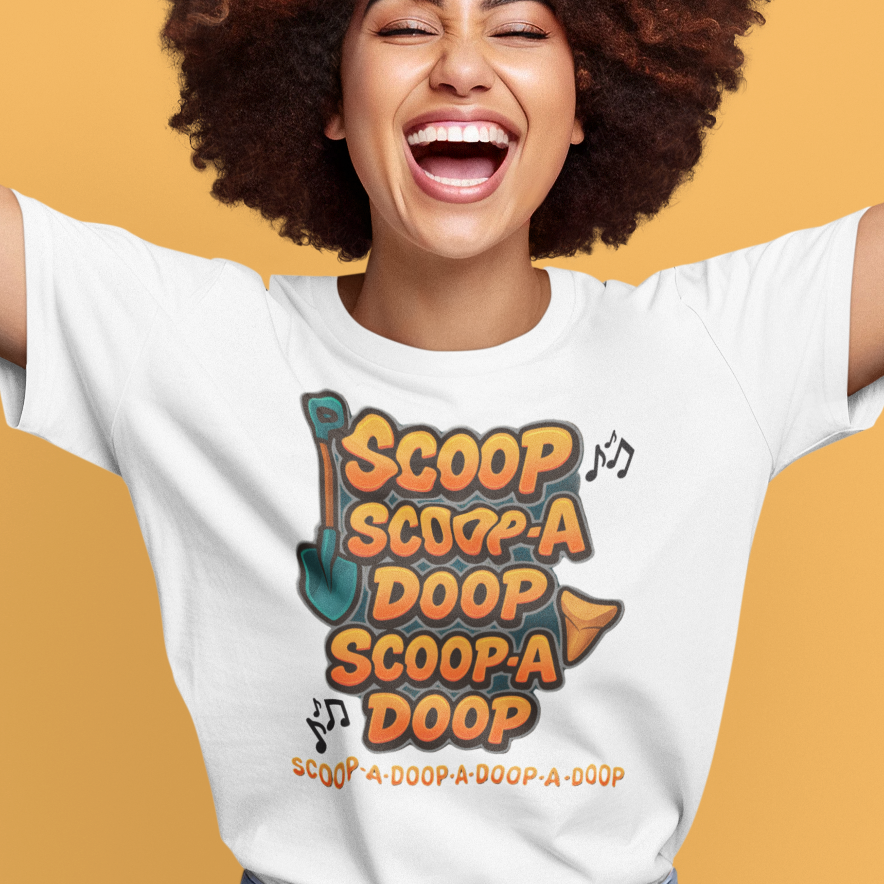 You make me wanna Scoop! Scoop a doop - V-neck Women's Fossil Rock hunting T-shirt